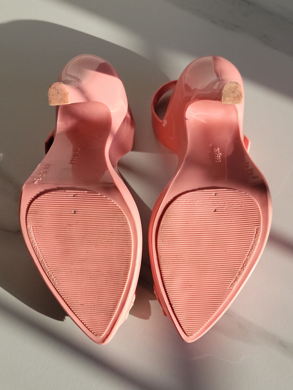 Vivienne Westwood Melissa Pink Skull Bow Peep-Toe Heeled Sandals - Picture 13 of 16